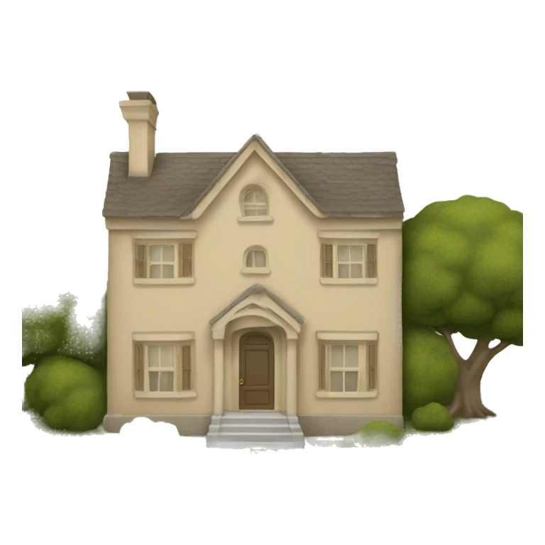 beige house sticker