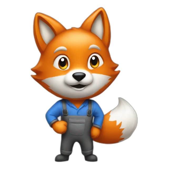 a fox from a cleaning company sticker