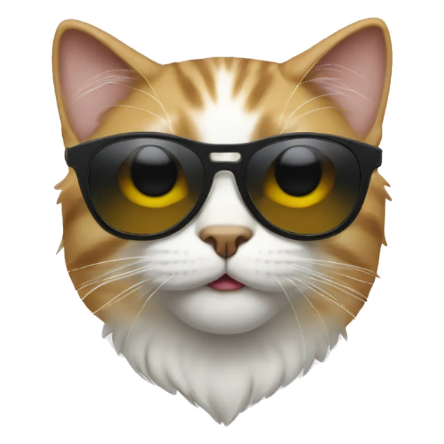 Cat with sunglasses sticker