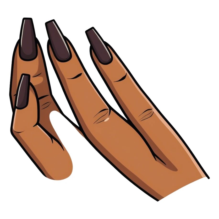 Dark skin nails  sticker