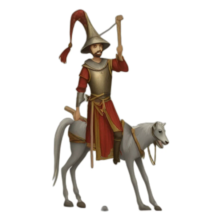 Stilt Walker medieval sticker