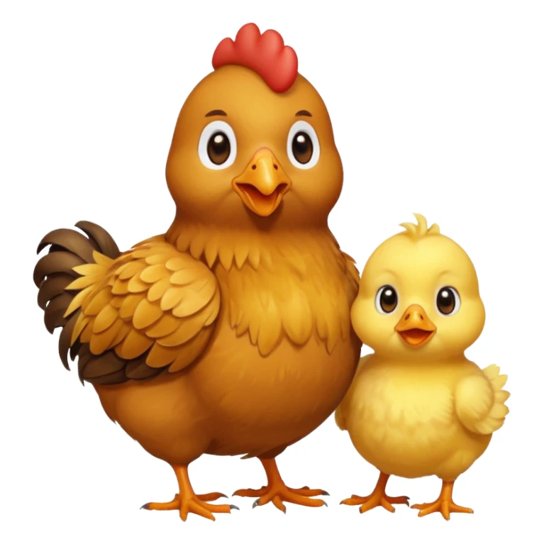 Chicken with chicks  sticker