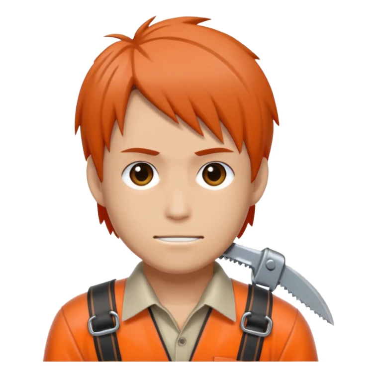 Denji chainsaw man (from head to shoulders) sticker
