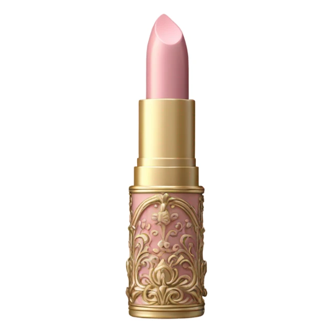 Vintage rococo pale pink lipstick sticker