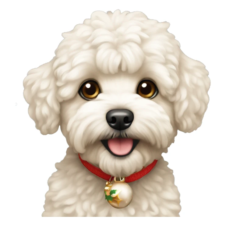 Maltipoo in crishtmas  sticker