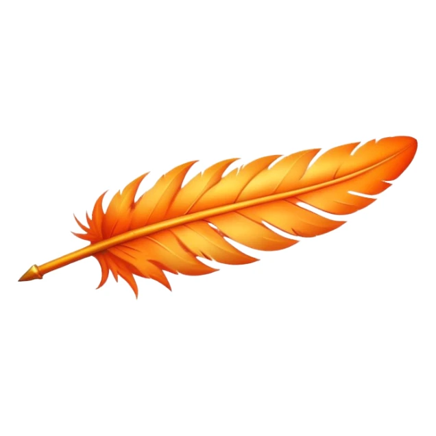 Burning feather sticker