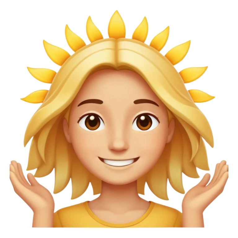 happy person with sunshine and positive vibes sticker