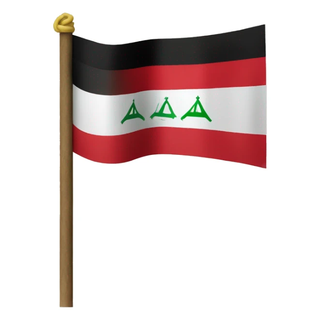 iraqi flag with a bow on the corner sticker