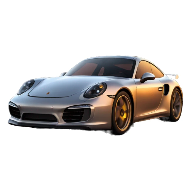 Porsche in a sunset  sticker