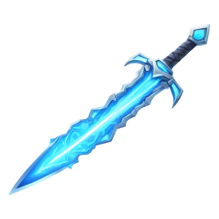 sci-fi multiblade sword-with-blue-ray-blade sticker