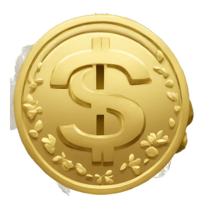 Golden dollar sign sticker