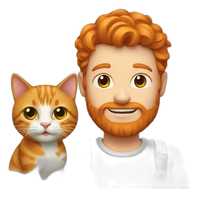Ginger with cat sticker
