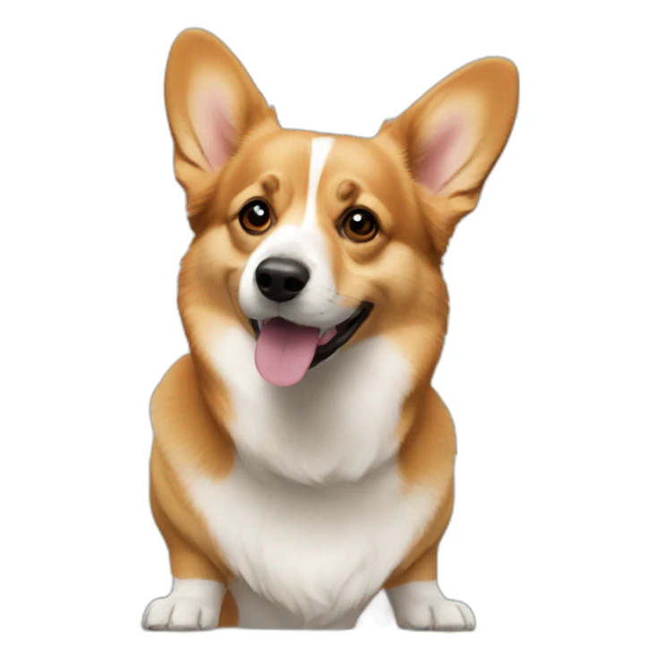 corgi with ducks sticker