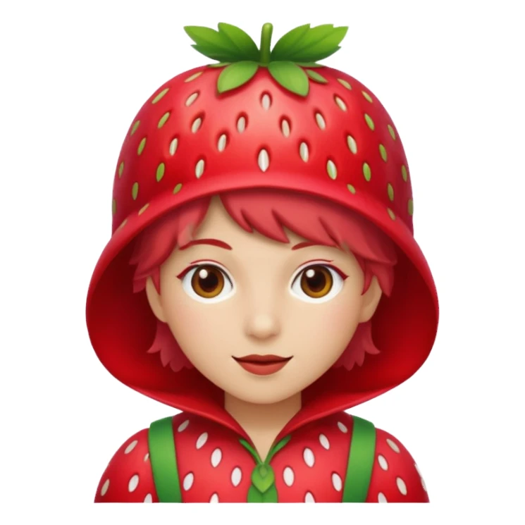 singer strawberry friut sticker