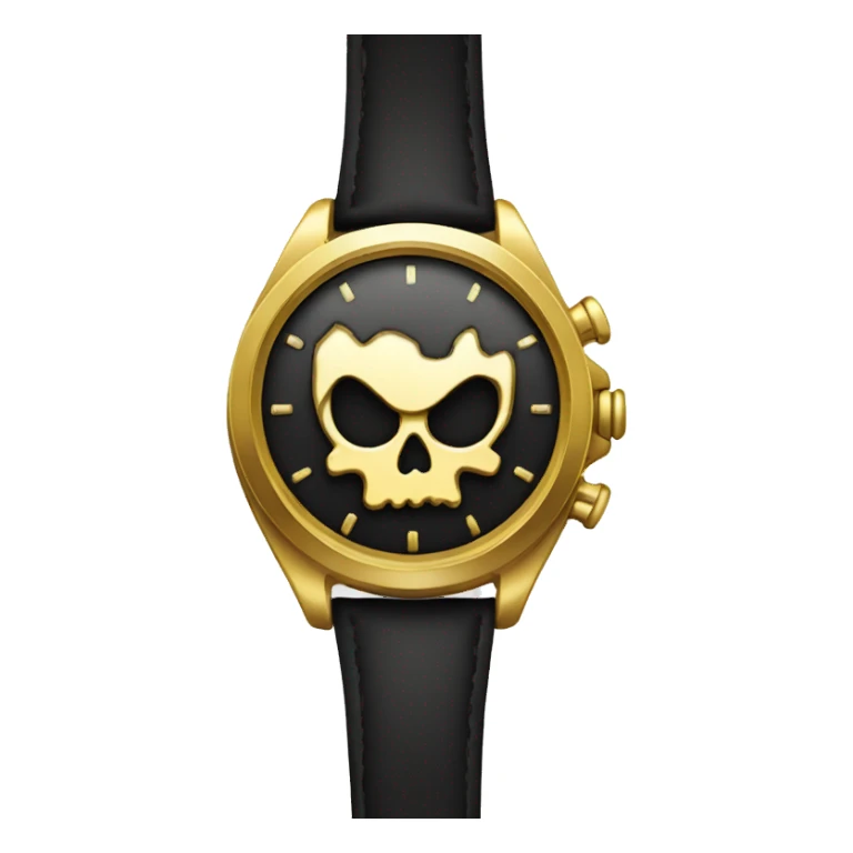 Mad skull thumbs down with gold watch sticker
