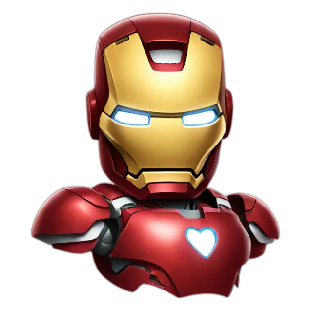 Iron man in hearts sticker