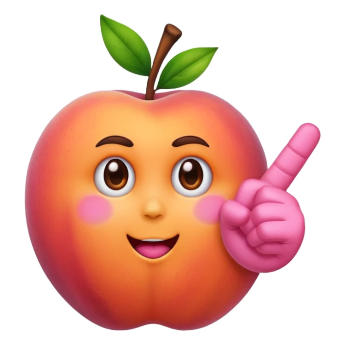 peach holding a middle finger  sticker