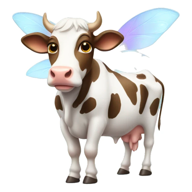 Cow with fairy wings sticker