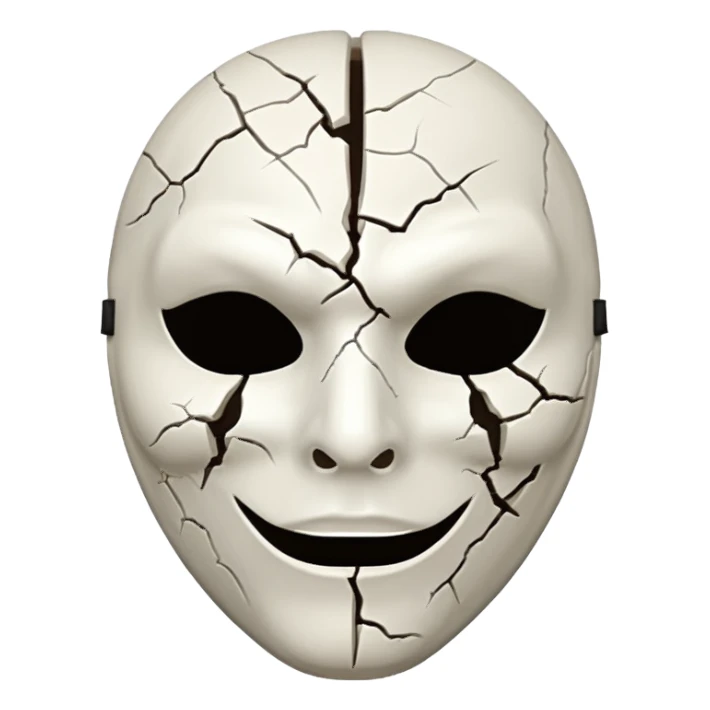 Halloween mask spooky sticker