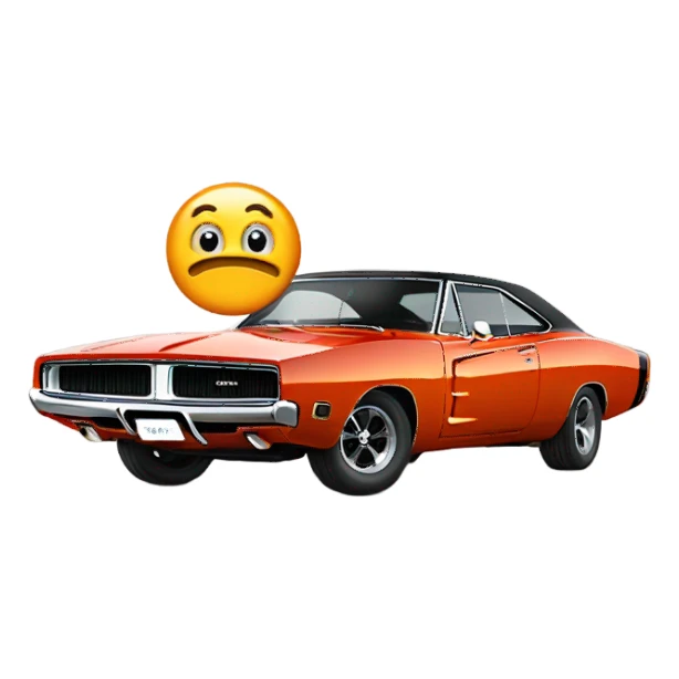 1969 dodge charger with bow  sticker