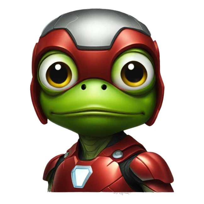 ironman frog sticker
