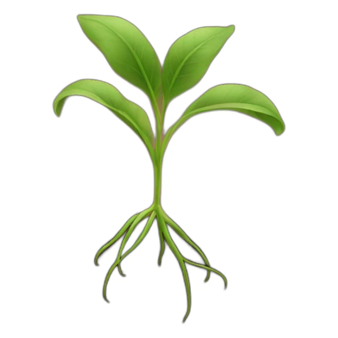 seeding emoji with one very long stem sticker