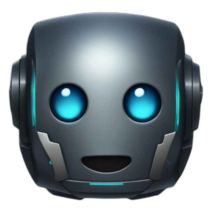 cute obsidian robot face sticker