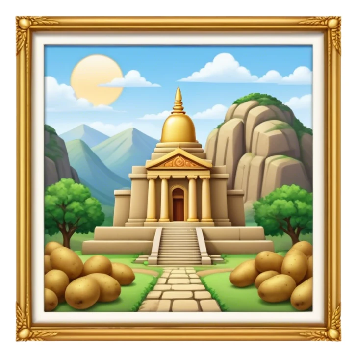 potater valley temple scene  sticker