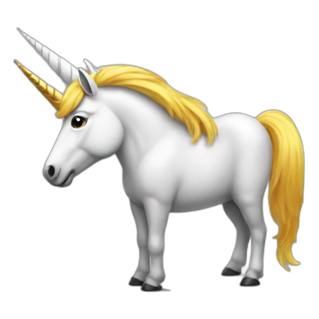 Tim cook with a unicorn horn  sticker
