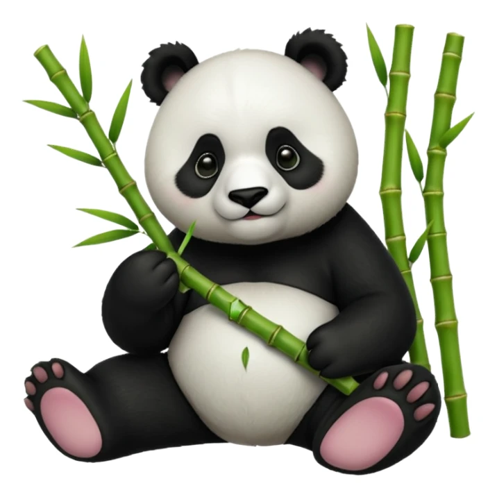 Panda eating bambus sticker