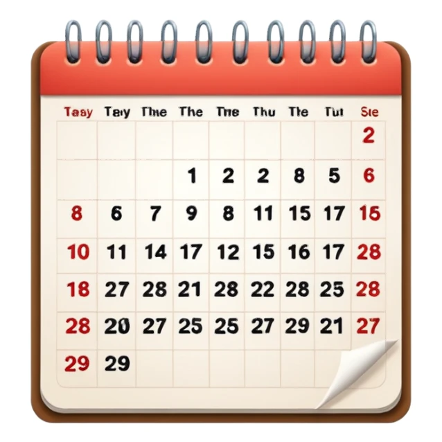 calendar with tasks marked sticker