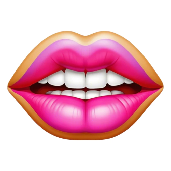 psychedelic colored lips sticker