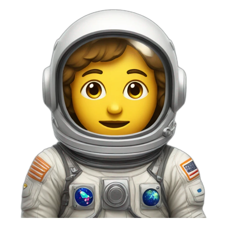 Astronaut mit Bauarbeiterhelm sticker