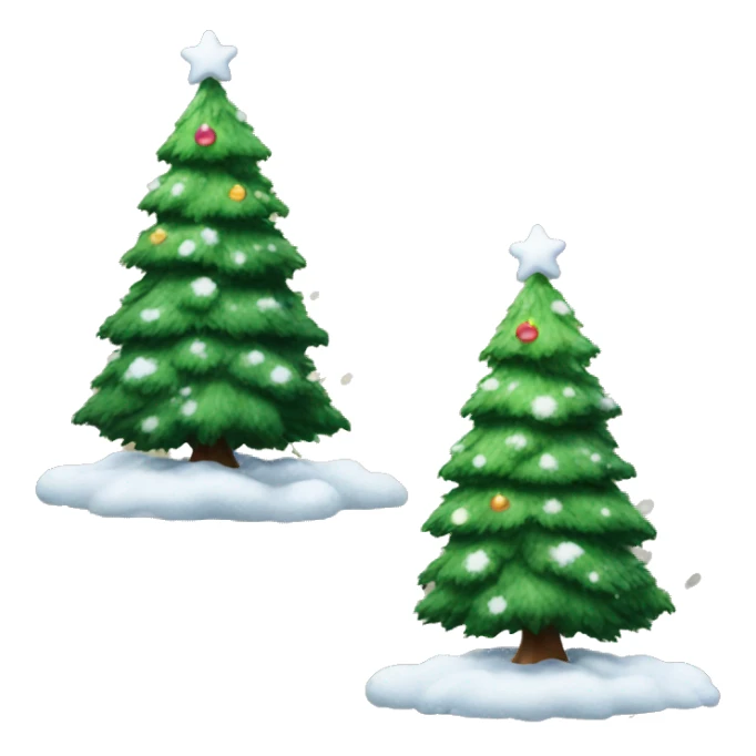 Christmas tree with snow on it no ornaments  sticker