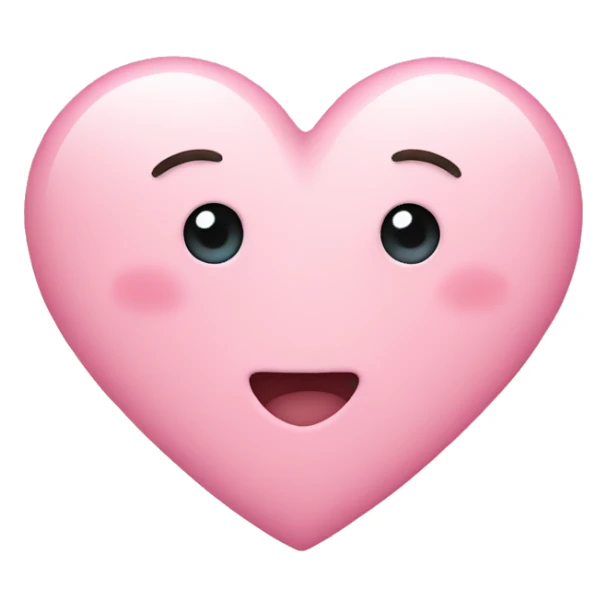 Soft pink heart sticker