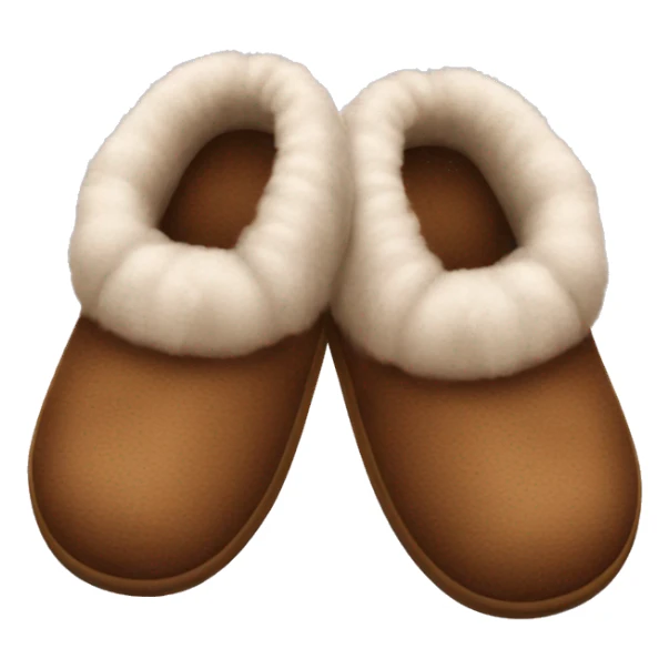 Two Cozy brown slippers furred sticker