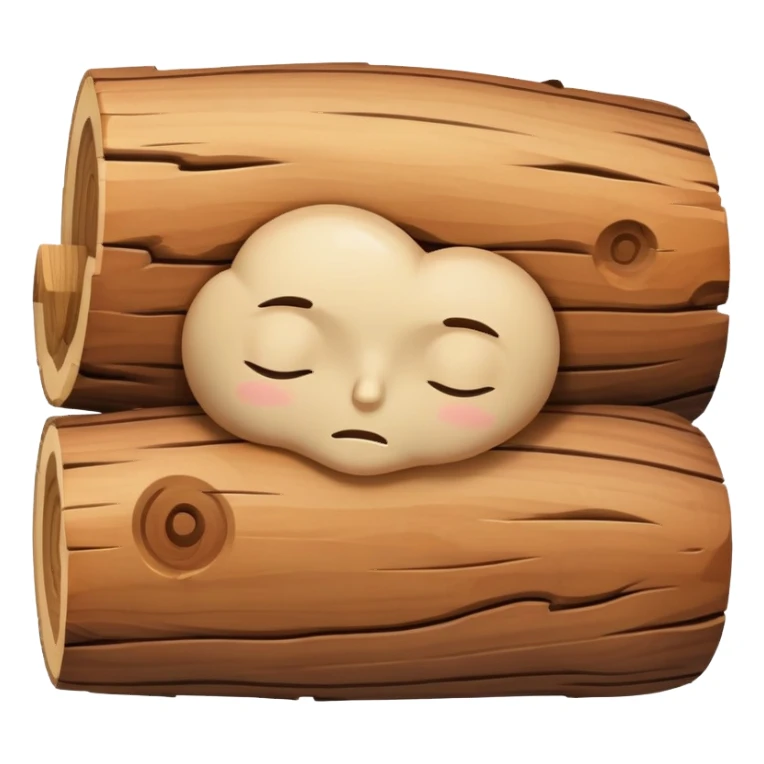 Log body with my head sleeping log body sticker
