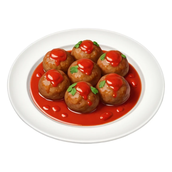 meatballs on plate sticker