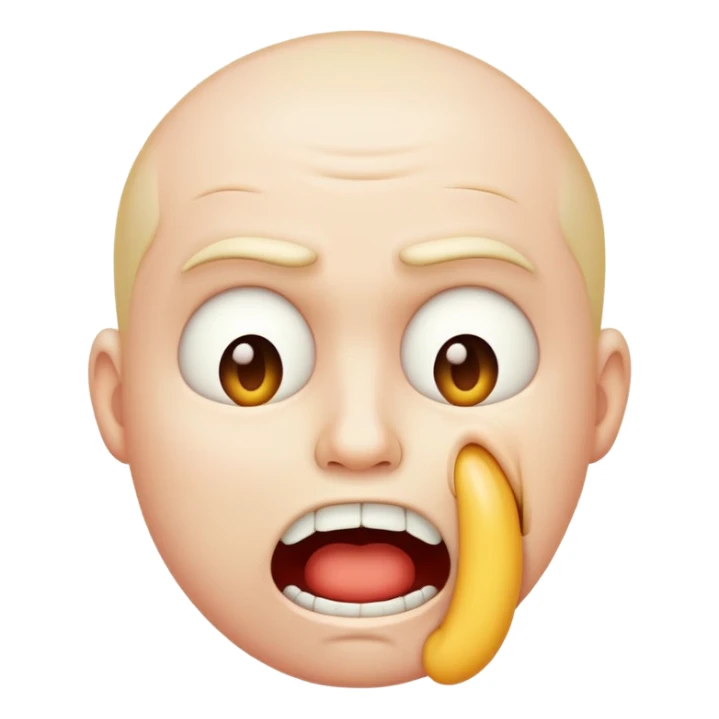 Emoji choking himself out sticker