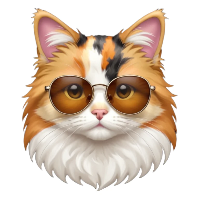 cat wearing sunglasses, simple and expressive sticker