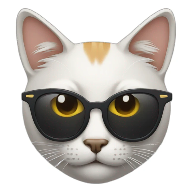 Cat with sunglasses sticker