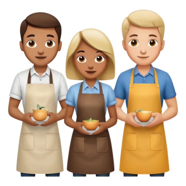 people with apron sticker