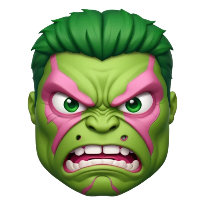 Pink hulk face  sticker