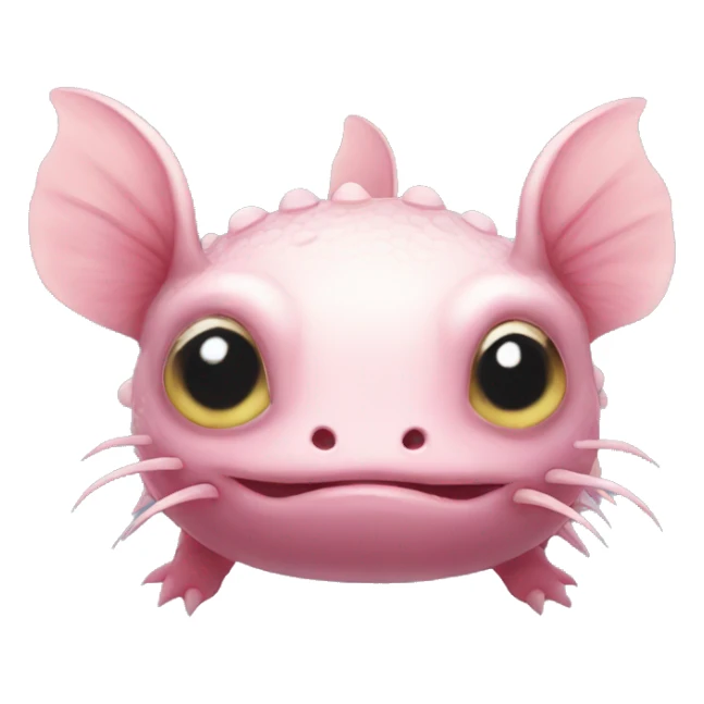 Axolotl eye roll cute sticker