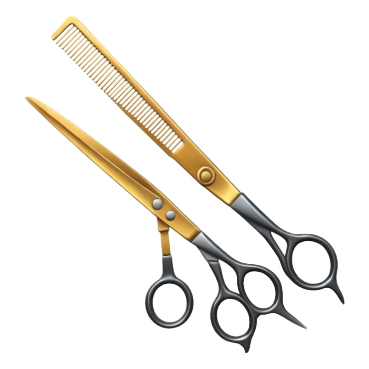 barber shop, scissors, comb, only scissor and comb sticker