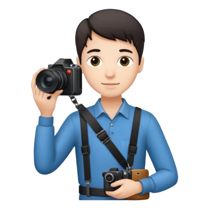 photographer taking a photo side view sticker