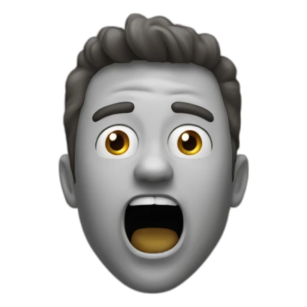 Guy yelling “A Bari si vive bene” sticker