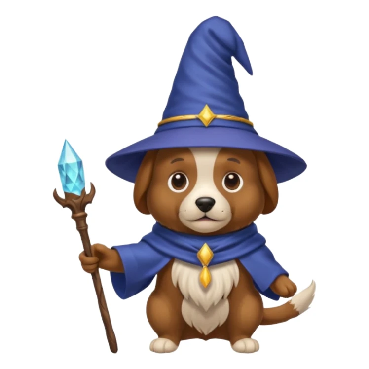 Dog wizard sticker