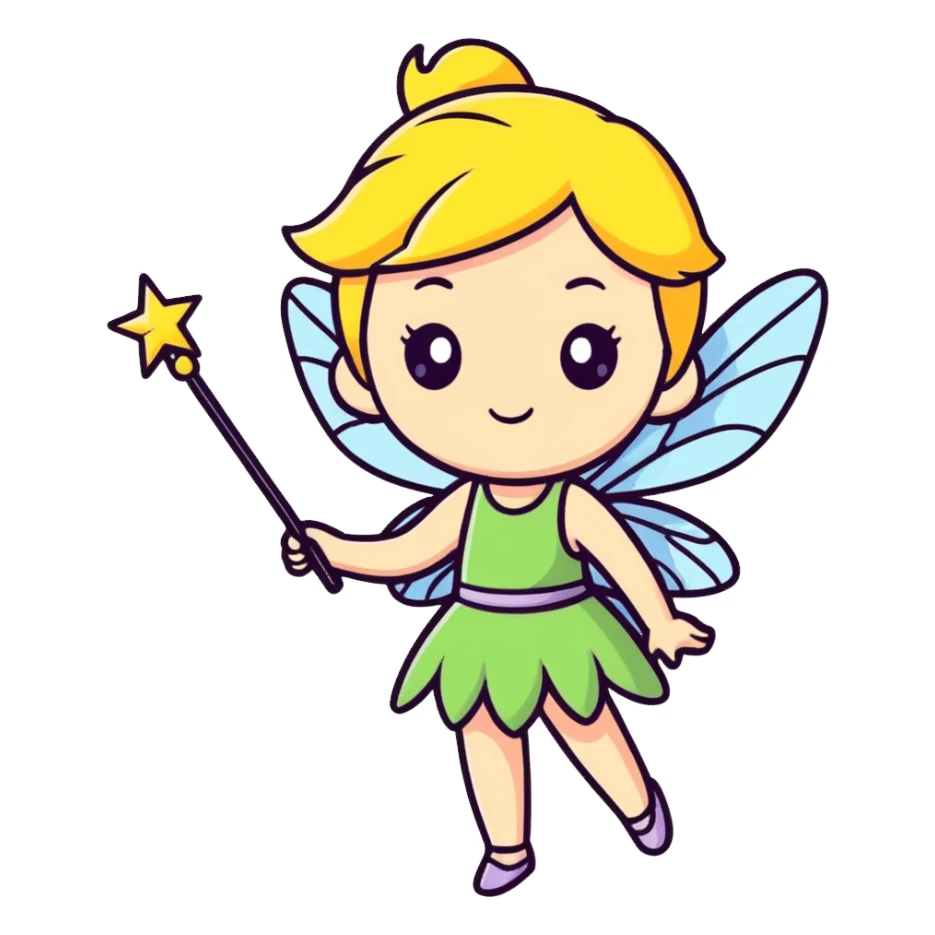 Fairy with wand sticker