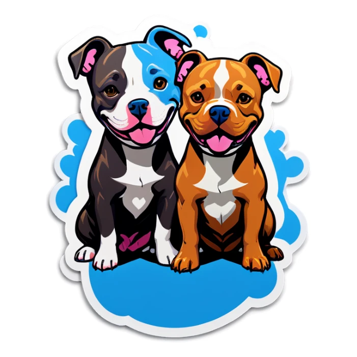 Pit bulls  sticker